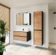 CABINET BATHROOM SV90DL-4 BLACK/GOLD OAK 3
