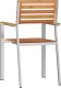 vidaXL Krzesła ogrodowe 8 szt 54.5x56x89 cm Lite drewno tekowe, Krzesła ogrodowe do układania w stos 4 szt Lite drewno tekowe i stal 7