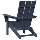 Krzesła składane vidaXL Adirondack 2 szt. Granatowe 74.5x80.5x90 cm HDPE, Składane krzesło vidaXL Adirondack Granatowe 74.5x80.5x90 cm HDPE 6