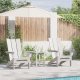 vidaXL Składane krzesła Adirondack 2 szt Białe 74.5x80.5x90 cm HDPE, Składane krzesło Adirondack Białe 74.5x80.5x90 cm HDPE (3335818) 1