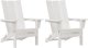 vidaXL Składane krzesła Adirondack 2 szt Białe 74.5x80.5x90 cm HDPE, Składane krzesło Adirondack Białe 74.5x80.5x90 cm HDPE (3335818) 2
