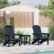 vidaXL Zestaw ogrodowy 3 elementowy Granatowy HDPE, Krzesło Adirondack Granatowe 74x82x91 cm HDPE, Stolik boczny Granatowy 38x38x46 cm HDPE 1