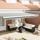 vidaXL Markiza Valance dla ramy 5 m Zielona i Biała 4.8x0.2 m 1