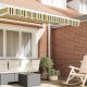 vidaXL Zasłona markizy na ramę 2.5 m zielono-żółta 2.3x0.2 m 2