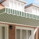 vidaXL Markiza Valance dla ramy 6 m Zielona i Biała 5.8 x 0.2 m 2