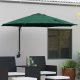 vidaXL Duży Zielony Parasol Patio Metal, Poliester Duży Z regulacją 1
