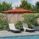 vidaXL Cantilever Roma Parasol z LEDami Terakota 286x285x270 cm Aluminium (42003326) 1