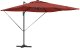 vidaXL Cantilever Roma Parasol z LEDami Terakota 286x285x270 cm Aluminium (42003326) 2