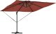 vidaXL Cantilever Roma Parasol z LEDami Terakota 286x285x270 cm Aluminium (42003326) 4