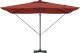 vidaXL Cantilever Roma Parasol z LEDami Terakota 286x285x270 cm Aluminium (42003326) 5
