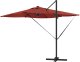 vidaXL Cantilever Roma Parasol z LEDami Terakota 286x285x270 cm Aluminium (42003326) 7