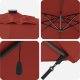 vidaXL Cantilever Roma Parasol z LEDami Terakota 286x285x270 cm Aluminium (42003326) 8