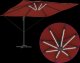vidaXL Cantilever Roma Parasol z LEDami Terakota 286x285x270 cm Aluminium (42003326) 10