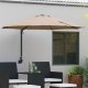 vidaXL Parasol Ogrodowy Taupe Poliester Duży Składany Okrągły 1