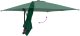 vidaXL Parasol patio Zielony Poliester 300 cm x 300 cm Składany 4