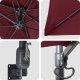 vidaXL Parasol patio Czerwony Bordeaux Tkanina poliestrowa Duży Składany 5