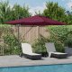 vidaXL Cantilever Roma Parasol with LED Bordeaux Czerwony 352x251x265 cm Aluminium 1