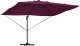 vidaXL Cantilever Roma Parasol with LED Bordeaux Czerwony 352x251x265 cm Aluminium 3