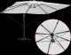 vidaXL Parasol wysięgnikowy z LED Beżowy 352x251x265 cm Aluminium 7