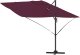 vidaXL Parasol Wysięgnikowy Czerwony Bordeaux Poliester, Stal Duży (42003349) 5
