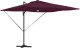 vidaXL Parasol Cantilever Roma z LEDami Bordowy 286x285x270 cm Aluminium (42003357) 2