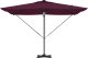 vidaXL Parasol Cantilever Roma z LEDami Bordowy 286x285x270 cm Aluminium (42003357) 3