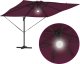 vidaXL Parasol Cantilever Roma z LEDami Bordowy 286x285x270 cm Aluminium (42003357) 5