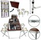 Zestaw biwakowy SC1003  blat ciemne drewno, 4 stołki 2