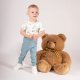 Spodnie niemowlęce w prążek dla chłopca Teddy niebieskie Nicol 92 1