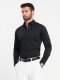 Klasyczna koszula męska SLIM FIT z satynowej tkaniny  czarna V4 OM-SHOS-0176 M 3