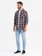 Dopasowane jeansowe spodnie męskie SLIM FIT z elastanem  błękitne V3 OM-PADP-0214 XL 2