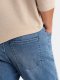 Męskie jeansowe spodnie CARROT FIT z delikatnymi przetarciami  niebieskie V1 OM-PADP-0162 XL 5