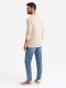 Męskie jeansowe spodnie CARROT FIT z delikatnymi przetarciami  niebieskie V1 OM-PADP-0162 XL 9