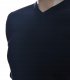 Elegancki klasyczny sweter męski z wełny wełniany XL granatowy niegryzący 1703 3