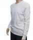 Sweter męski gładki z wełny wełniany w szpic serek niegryzący XL ecru 1703 1
