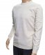 Sweter męski gładki klasyczny wełniany z wełny niegryzący M ecru 1705 1