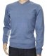 Sweter męski gładki wełniany w szpic z wełny XXL 2XL jeans niegryzący 1703 1