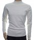 Sweter męski klasyczny elegancki półgolf z wełny wełna wełniany M ecru 1701 1