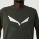 Koszulka solidlogo dry ss-dark olive melange-50 (l) SALEWA 3