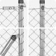vidaXL VidaXL Ogrodzenie z łańcucha z 13 flanszowanymi słupami 0.4 x 25 m ocynkowana stal 1