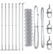 vidaXL Ogrodzenie z siatki łańcuchowej z 7 słupkami flanszowymi 1x10 m stal ocynkowana 2