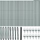 vidaXL Ogrodzenie sześciokątne Zielone 1.6x100 m Stal, Słupki ogrodzeniowe 13 szt Zielone 32 mm 210 cm Stal ocynkowana 2