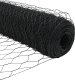 vidaXL Ogrodzenie sześciokątne Szare 1.5x10 m Stalowe, Słupki ogrodzeniowe Szare 32 mm 200 cm Stal ocynkowana 4