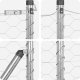vidaXL Ogrodzenie heksagonalne 1.4x25 m Stal ocynkowana, Słupki ogrodzeniowe 13 szt. 32 mm 190 cm Stal ocynkowana 4