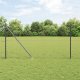 vidaXL Ogrodzenie heksagonalne Szary 1.2x10 m Stal, Słupki ogrodzeniowe z gwoździem 7 szt. 32 mm 140 cm stal ocynkowana 1