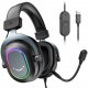 Słuchawki gamingowe FIFINE H6 AmpliGame RGB z mikrogonem studyjne nauszne 1