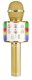 Mikrofon karaoke z głośnikami BT MP3 MAX efekt LED złoty one size 1