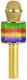 Mikrofon karaoke z głośnikami BT MP3 MAX efekt LED złoty one size 2