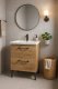 Szafka łazienkowa z umywalką baterią i syfonem 80x80cm Stojąca Dąb Craft Cassandra 4