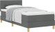 Łóżko z podstawą z materacem Ciemnoszary 90x190 cm Tkanina 1